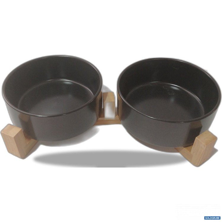 Artikel Nr. 989137 Artikel Nr. 989137: Le Tauci Doppelnapf schwarz Dm ca 13cm, Höhe ca 5cm