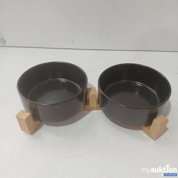 Artikel Nr. 989137 Artikel Nr. 989137: Le Tauci Doppelnapf schwarz Dm ca 13cm, Höhe ca 5cm