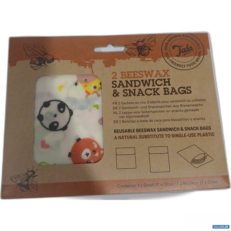 Artikel Nr. 929138: Tala 2Beeswax Sandwich & Snack Bags 1x 17x17cm 1x 17x21cm 