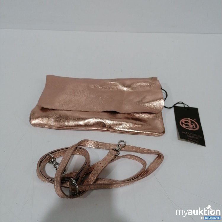 Artikel Nr. 860139 Artikel Nr. 860139: SH Leder Alta Qualita Italiana Rose Schimmer Handtasche 25x16cm