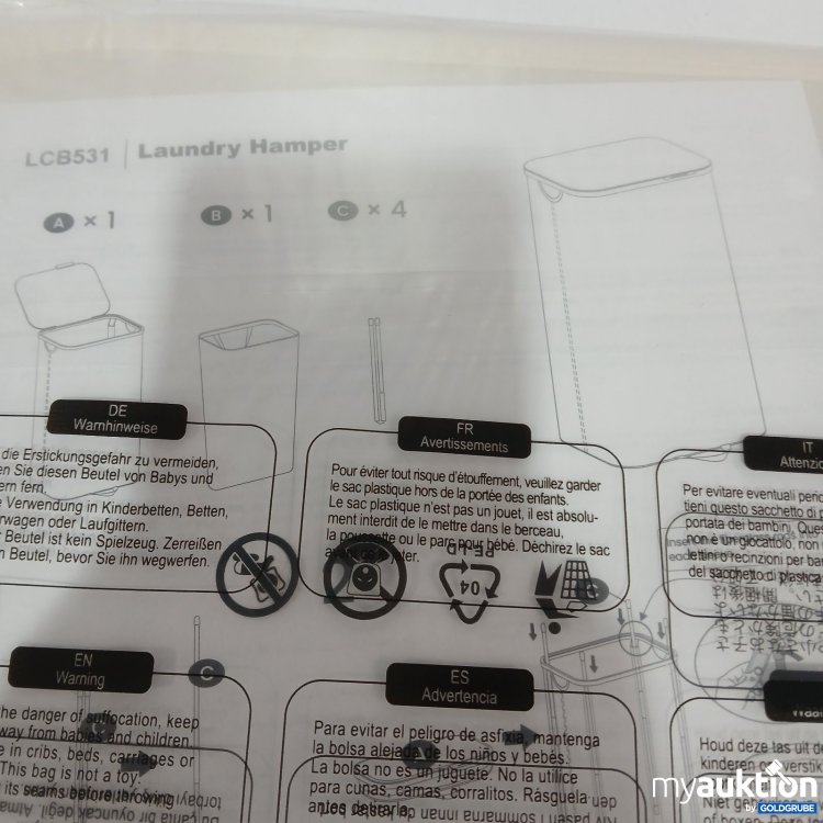 Artikel Nr. 472140: SONGMICS Laundry Hamper Wäschesammler