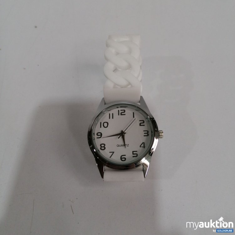 Artikel Nr. 848140 Artikel Nr. 848140: Damenuhr weiß mit Gummiarmband