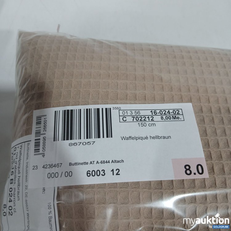 Artikel Nr. 956140: Stoff hellbraun 150cm 8m 