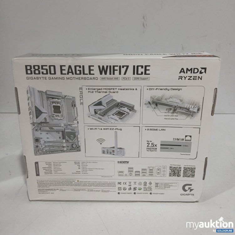 Artikel Nr. 994140 Artikel Nr. 994140: Gigabyte B850 Eagle WIFI7 Ice Gigabyte Gaming Motherboard AMD Socket AM5