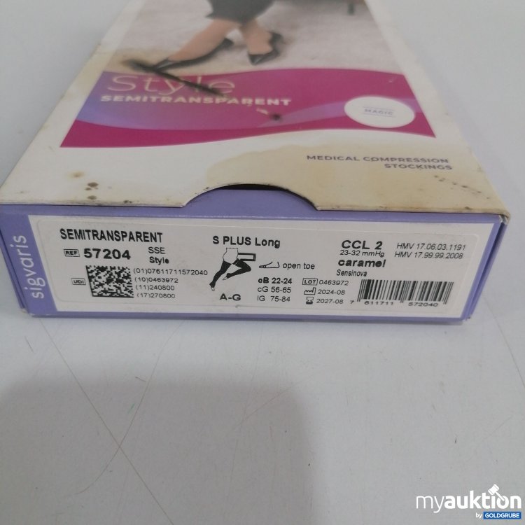 Artikel Nr. 440141: Sigvaris Women Style Transparent 57204, S Plus Long, Caramel 