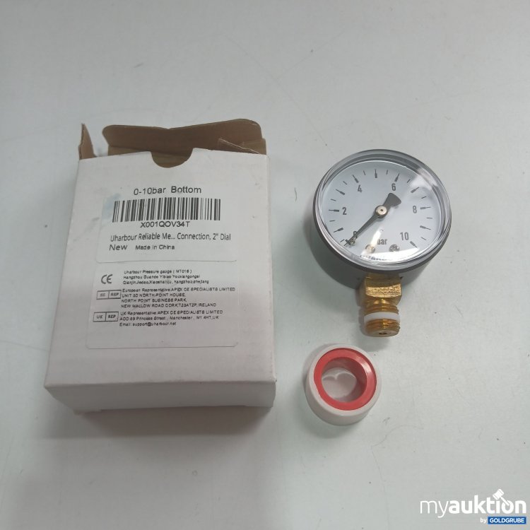 Artikel Nr. 849141: UHARBOUR Pressure Gauge Water 0-10 Bar
