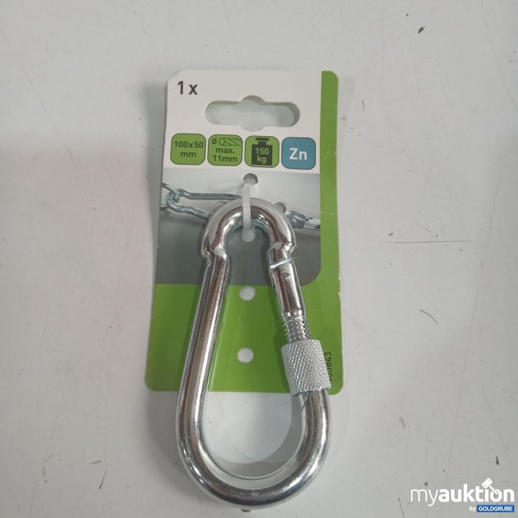 Artikel Nr. 919141: Zinc Karabinerhaken 100x50 mm