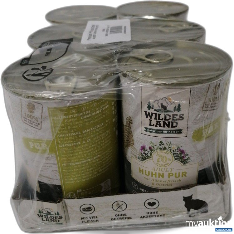 Artikel Nr. 950141: Premium Pet Wildes Land Huhn Pur 6x400g