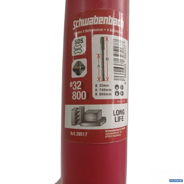 Artikel Nr. 995141 Artikel Nr. 995141: SCHWABENBACH Betonbohrer 32x740x800