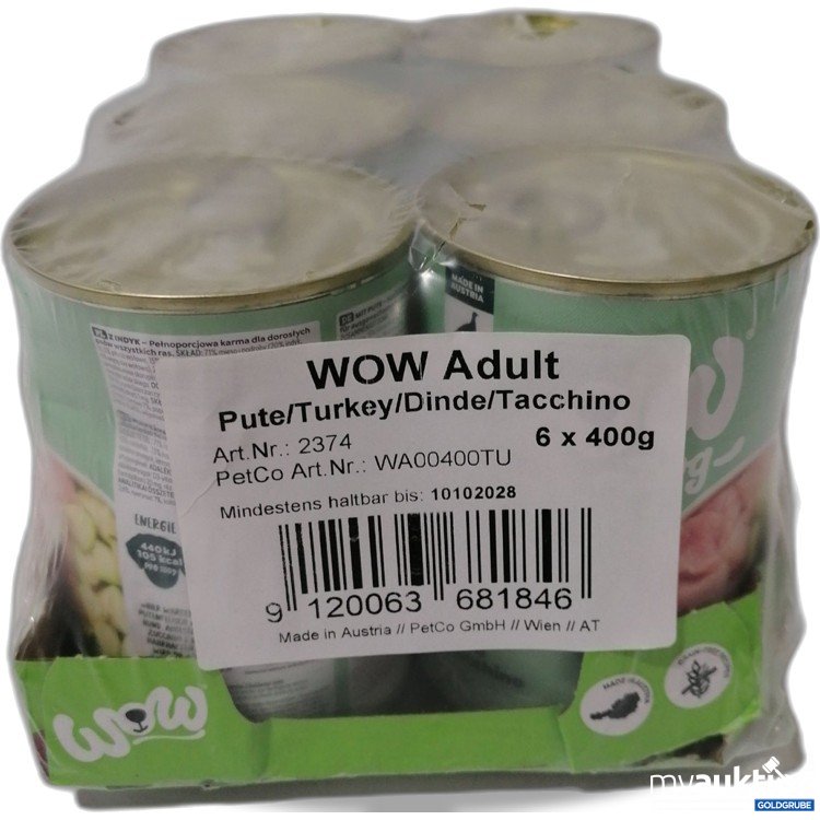 Artikel Nr. 950142: Wow Adult Pute 6x400g