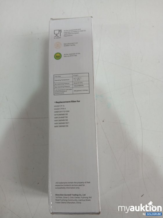 Artikel Nr. 995142 Artikel Nr. 995142: WFiltr HX2017F-A