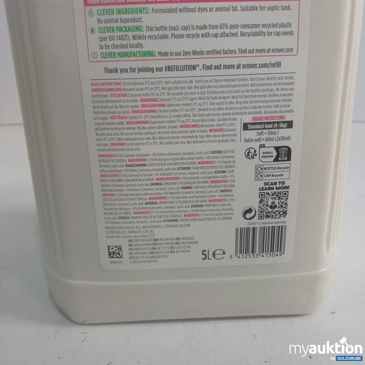 Artikel Nr. 462143: Ecover Weichspüler Refill 5 l Apple Blossom & Almond
