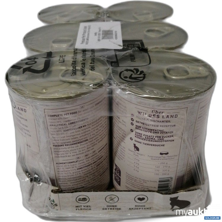 Artikel Nr. 950143: Premium Pet Wildes Land Kaninchen & Huhn 6x400g