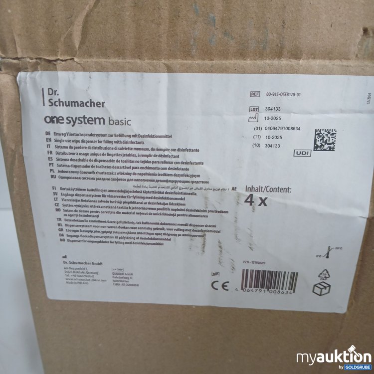Artikel Nr. 970143: Dr. Schumacher one system basic Einweg-Vliestuchspendersystem 4x 