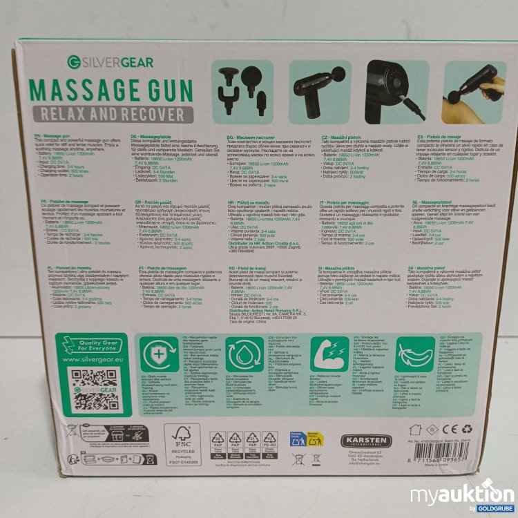 Artikel Nr. 983143: Silvergear Massagepistole Entspannung und Erholung