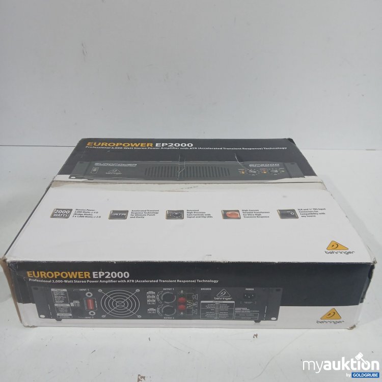 Artikel Nr. 986143: Europower RP2000 Professional 2,000-Watt Stereo Amplifier with ATR (Accelerated Transient Response) Technology  