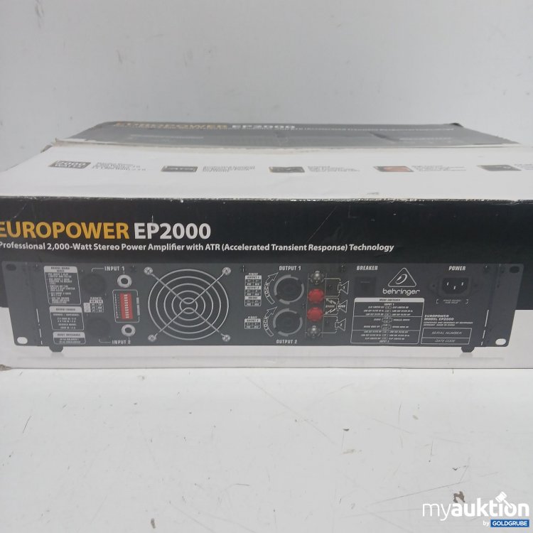 Artikel Nr. 986143: Europower RP2000 Professional 2,000-Watt Stereo Amplifier with ATR (Accelerated Transient Response) Technology  