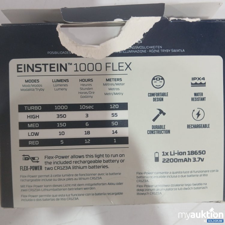 Artikel Nr. 446144: Nebo Einstein 1000 Flex Stirnlampe