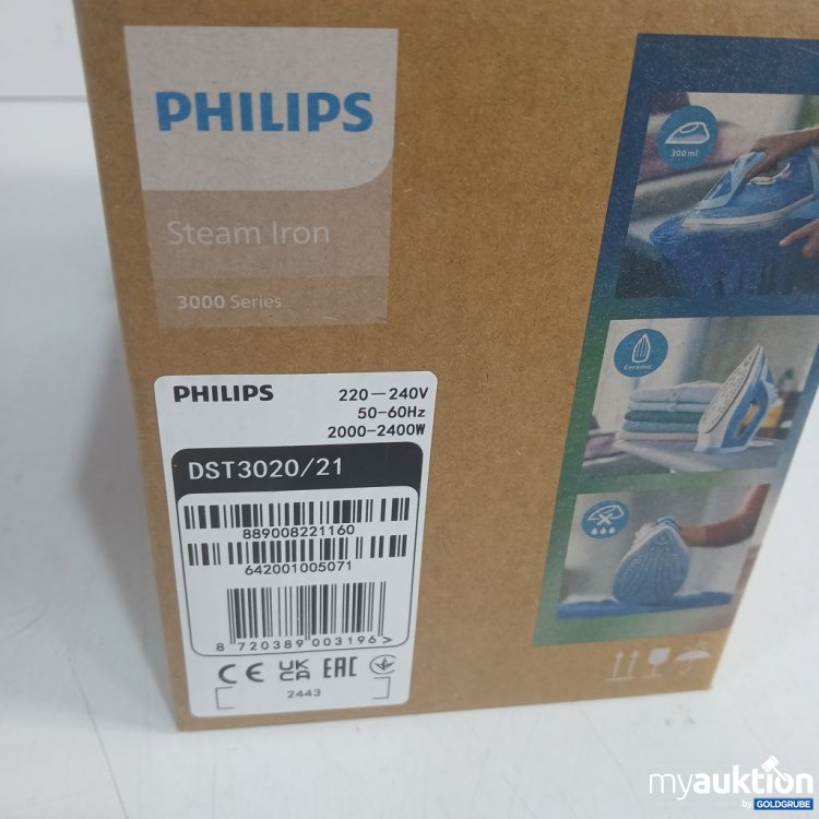 Artikel Nr. 447144 Artikel Nr. 447144: PHILIPS Steam Iron 3000 Series DST3020/21 240V 2400W