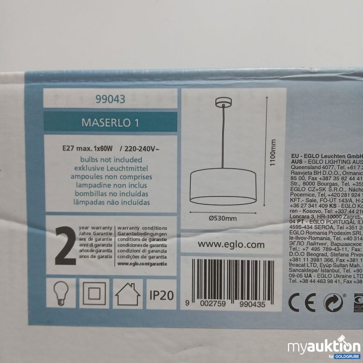 Artikel Nr. 915144: Eglo Deckenleuchte Maserlo 1 99043