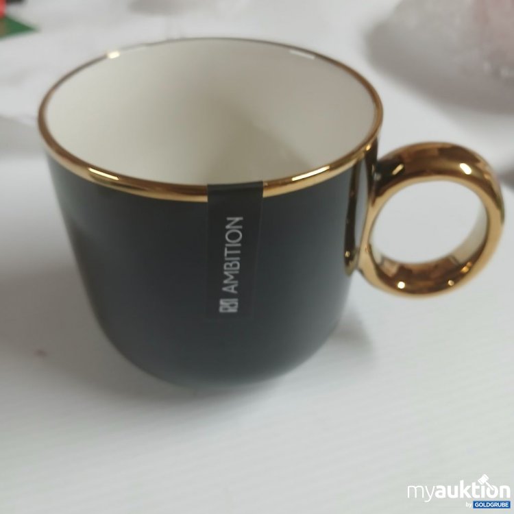 Artikel Nr. 922144: AMBITION Royal Kube Tasse mit goldenem Henkel