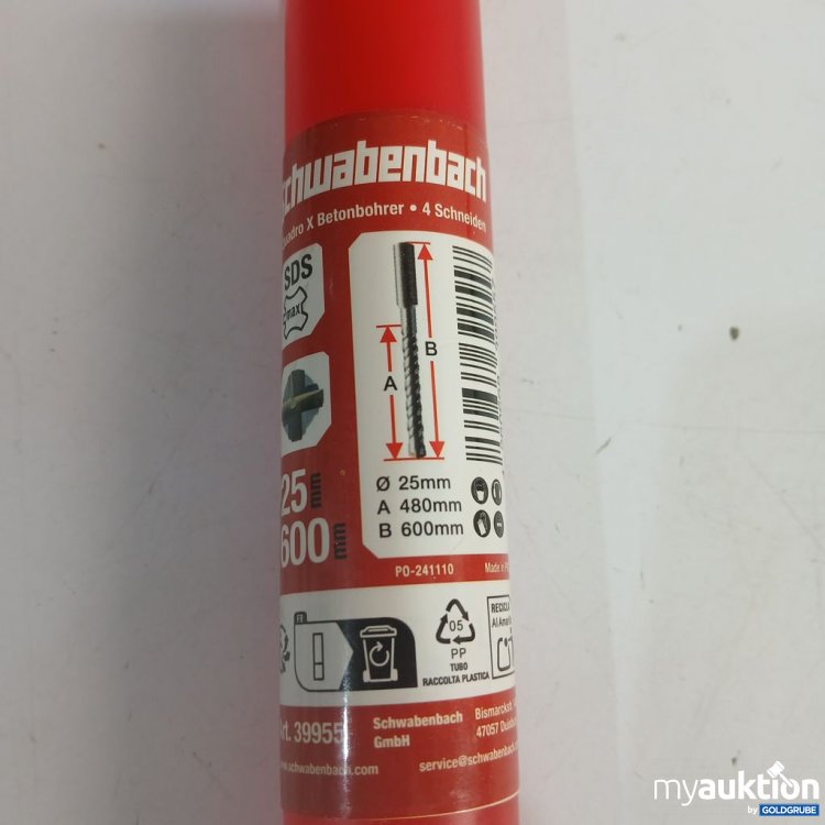 Artikel Nr. 964144 Artikel Nr. 964144: Schwabenbach Betonbohrer ø25 mm 600mm