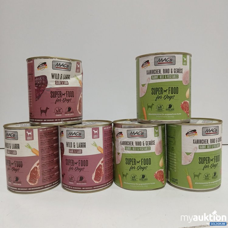 Artikel Nr. 963145: Diverse Sorten MAC's Hundefutter 6x800g 