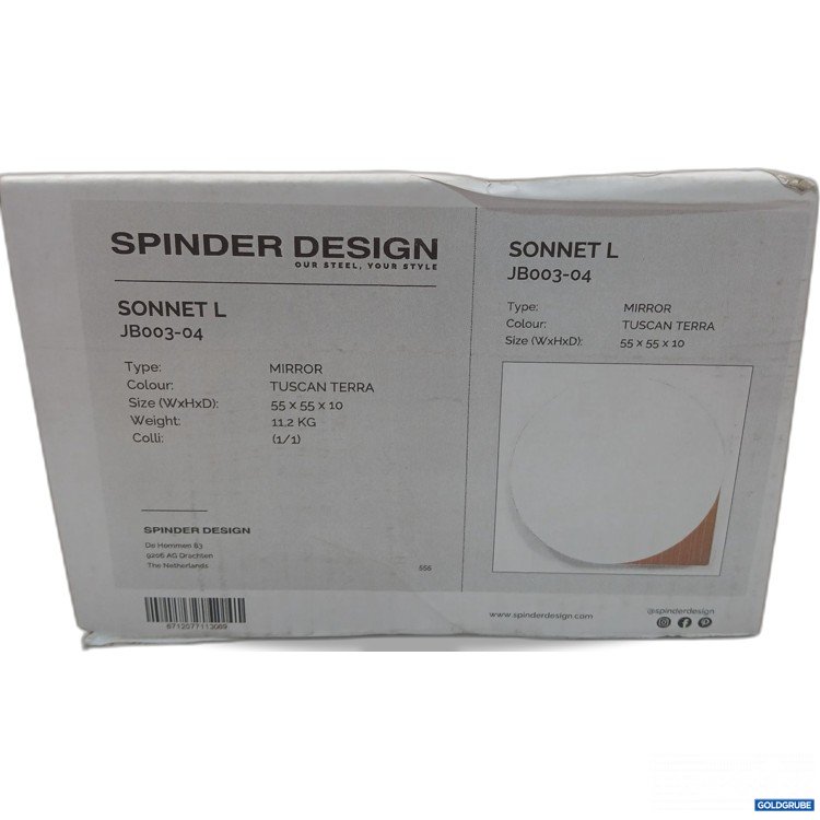 Artikel Nr. 984145 Artikel Nr. 984145: Spinder Design Sonnet L Mirror 55x55x10 Farbe tuscan Terra