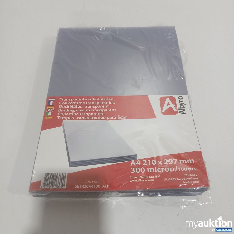 Artikel Nr. 877146: Albyco Deckblätter transparent A4 100 Stück 