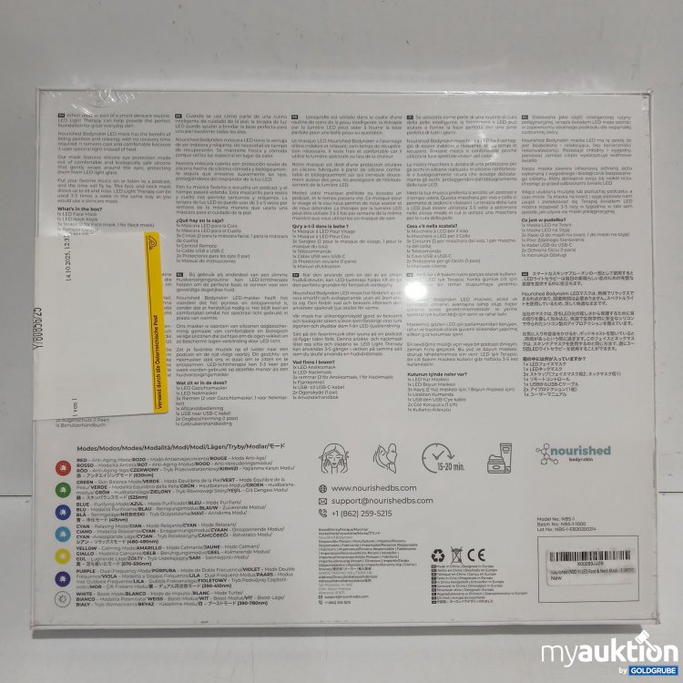 Artikel Nr. 960146: Nourished LED Light Therapy 7 Colors Silicone Face and Neck Mask