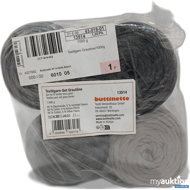 Artikel Nr. 961146 Artikel Nr. 961146: Buttinette Textilgarn Set Grautöne