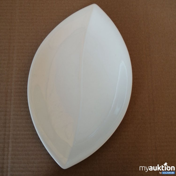Artikel Nr. 340147: Villeroy & Boch Porzellan Platte oval Schiffchenform weiß 35x21 cm