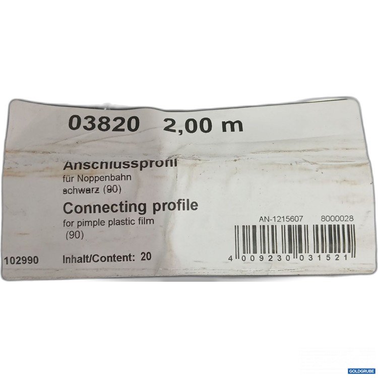 Artikel Nr. 523147: Anschlussprofil für Noppenbahn schwarz 03820 2,00m 20Stk 