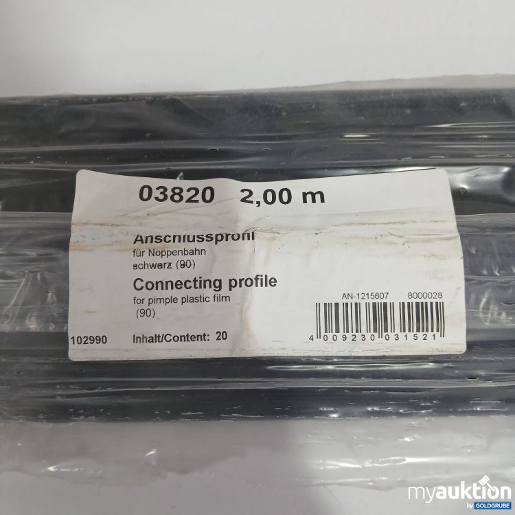 Artikel Nr. 523147: Anschlussprofil für Noppenbahn schwarz 03820 2,00m 20Stk 