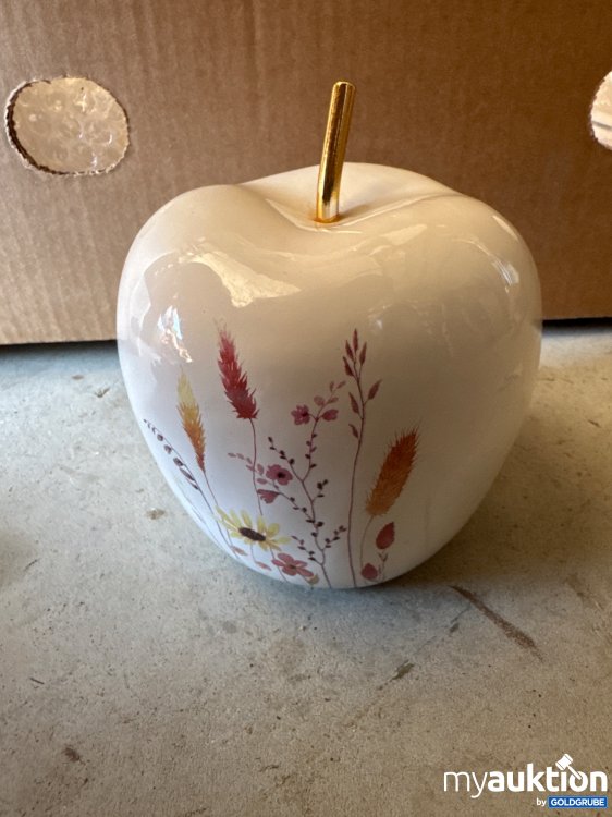 Artikel Nr. 935147: Deko Apfel aus Keramik mit Blumendesign