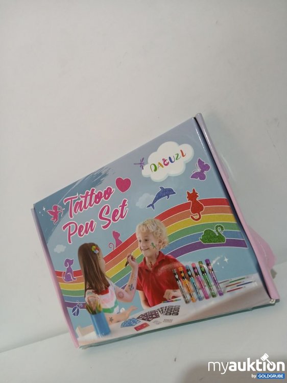 Artikel Nr. 938147 Artikel Nr. 938147: Paguzl Tattoo Pen Set 12 Stifte 4 Schablonen 2 Aufkleber