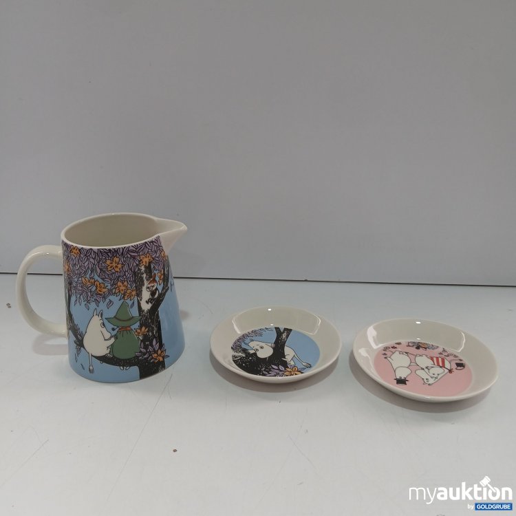 Artikel Nr. 959147: Arabia Moomin pitcher 1L und 2x kleine 15cm Teller Friends Forever 