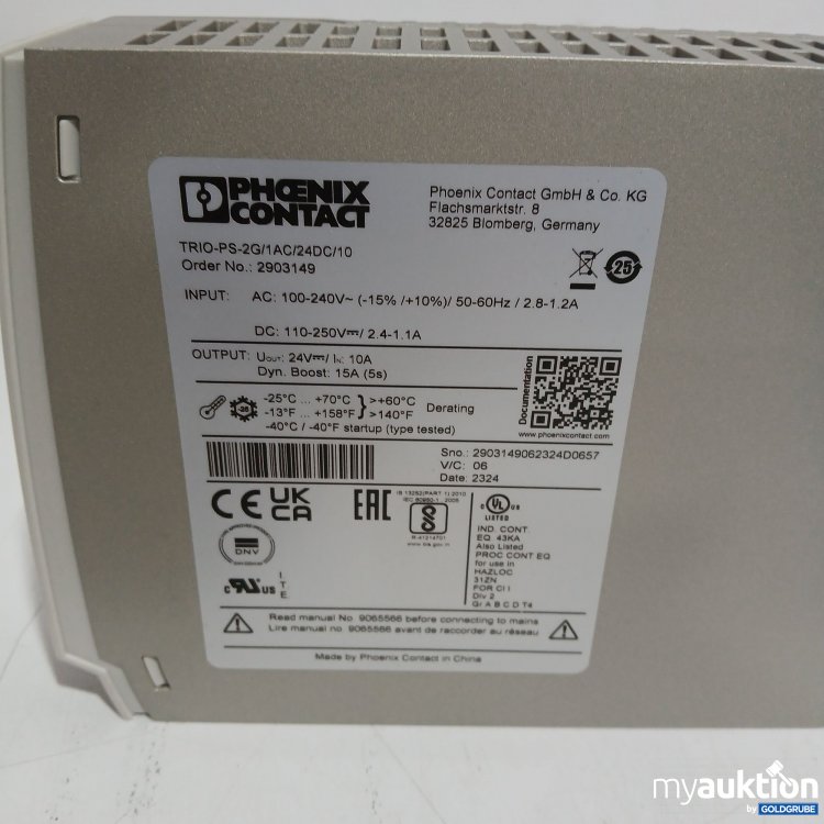 Artikel Nr. 960147: Phoenix Contact Netzteil Trio Power Trio-PS-2G/1AC/24DC/10 