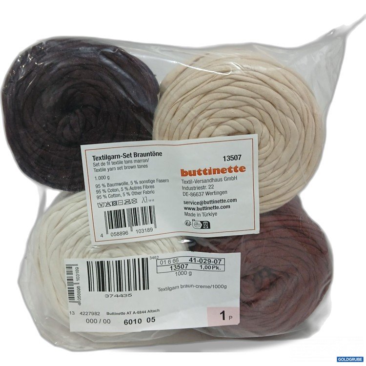 Artikel Nr. 961147: Buttinette Textilgarn Set Brauntöne 
