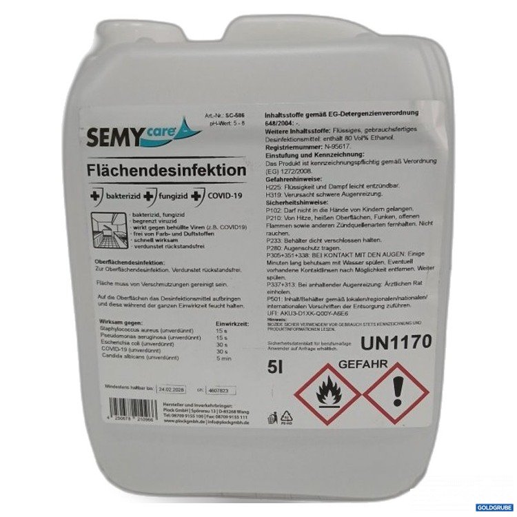 Artikel Nr. 467148 Artikel Nr. 467148: SEMYcare Flächendesinfektion 5 l