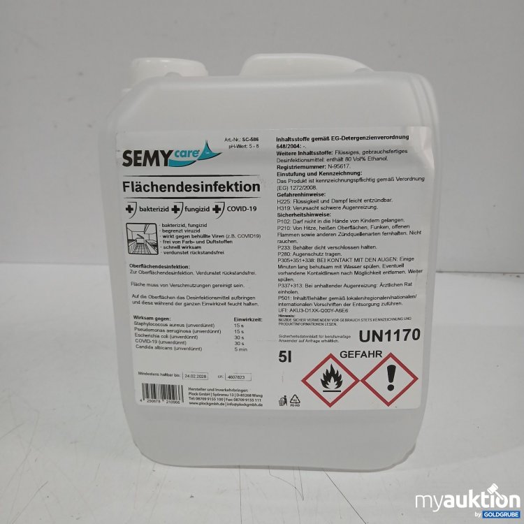 Artikel Nr. 467148 Artikel Nr. 467148: SEMYcare Flächendesinfektion 5 l