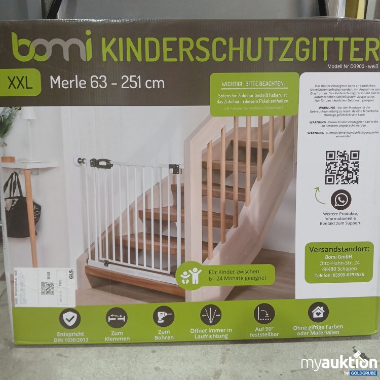 Artikel Nr. 433149: Bomi Kinderschutzgitter Merle 63-251cm D3900 Weiß