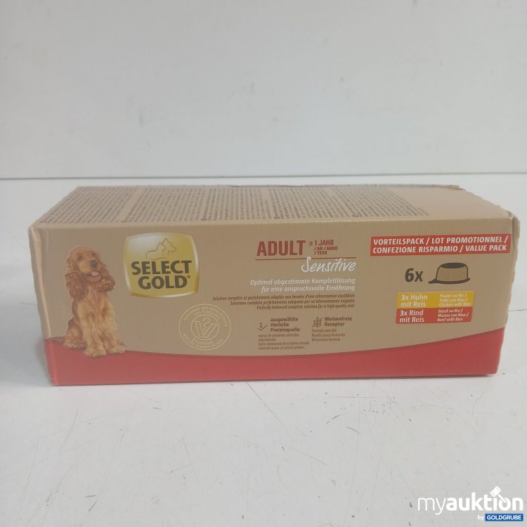 Artikel Nr. 471150: Select Gold Adult Sensitive Hundefutter Huhn mit Reis, Rind mit Reis 6x125g