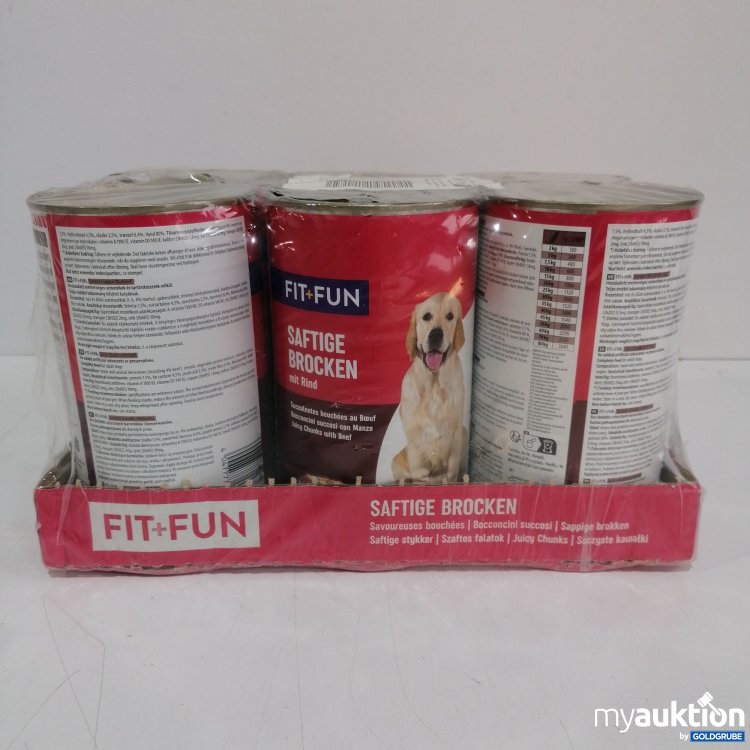 Artikel Nr. 840150 Artikel Nr. 840150: Fit+Fun Saftige Brocken mit Rind 6x 1240g