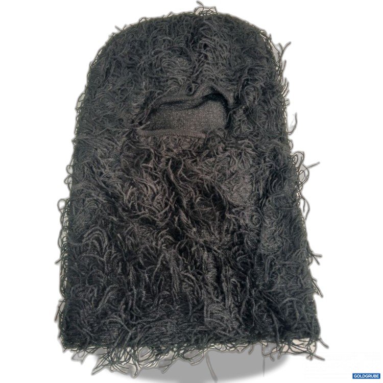 Artikel Nr. 931150 Artikel Nr. 931150: Schwarze Maske mit fransigem Material und Gesichtsausschnitt