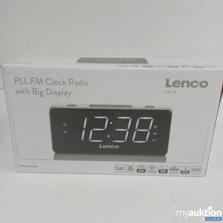 Artikel Nr. 446151: Lenco CR-18 PLL FM Radio mit Uhr u. Großem Display