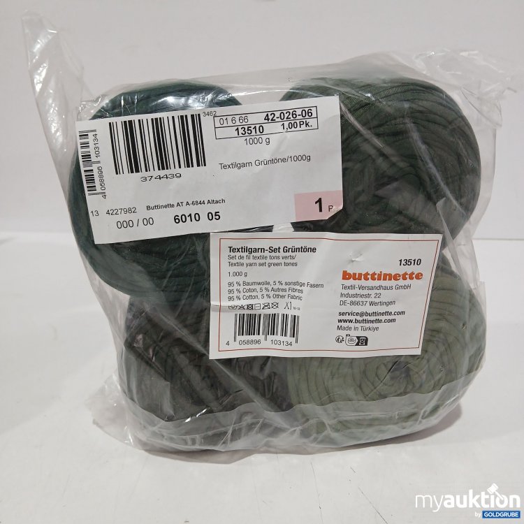 Artikel Nr. 961151: Buttinette Textilgarn Set Grüntöne 