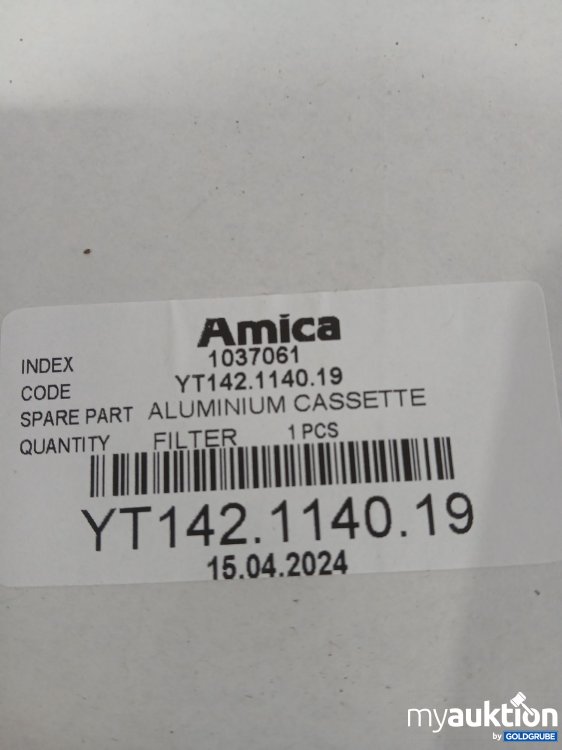 Artikel Nr. 995151 Artikel Nr. 995151: AMICA Alluminium Kasette/Filter