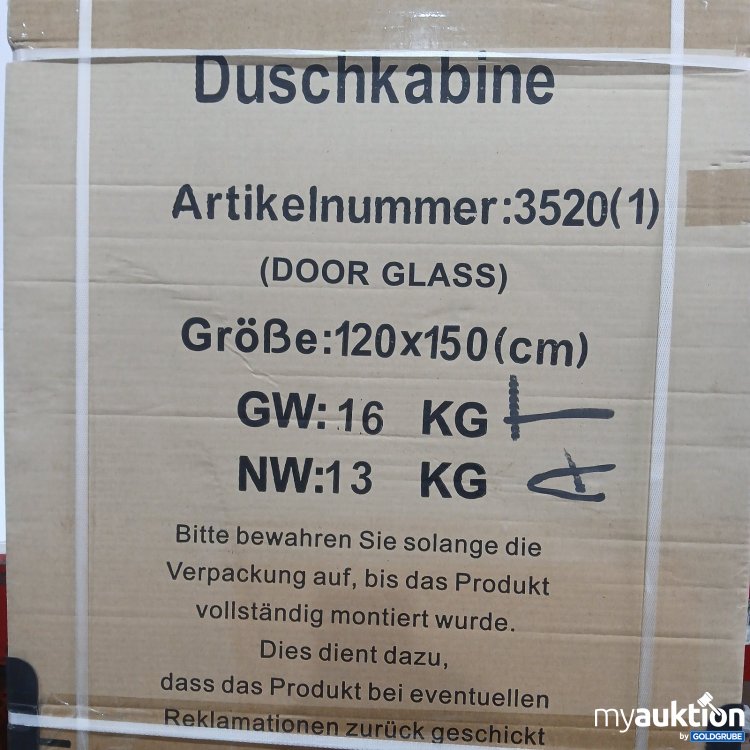 Artikel Nr. 472152 Artikel Nr. 472152: Duschkabine 3520 120x150 cm