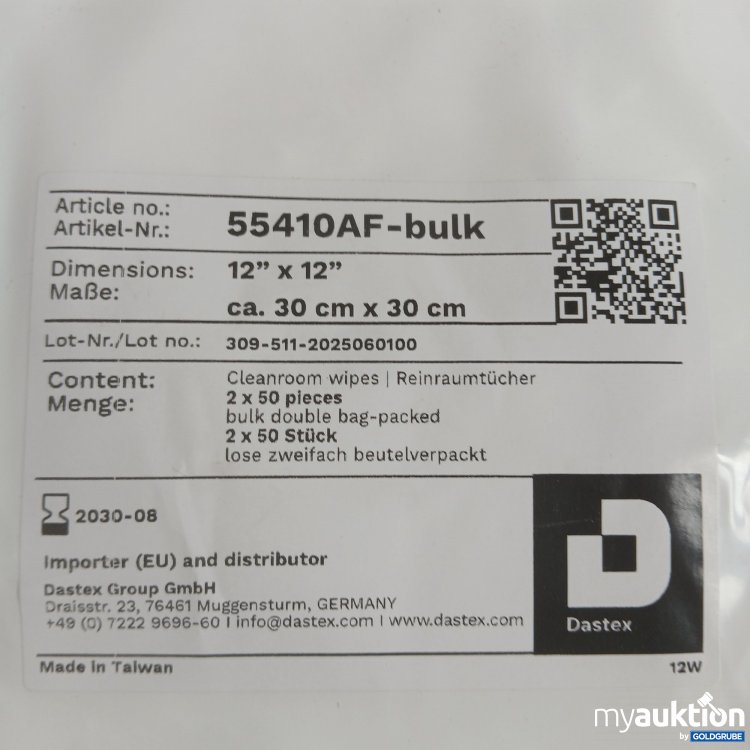 Artikel Nr. 968152 Artikel Nr. 968152: Dastex Reinraumtücher 55410AF-bulk